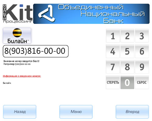 интерфейс платежного терминала интерфейс платежного терминала